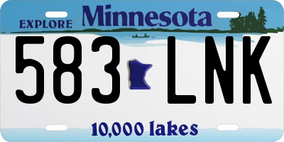 MN license plate 583LNK