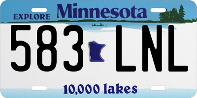 MN license plate 583LNL