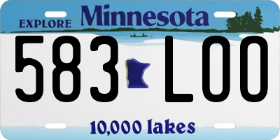 MN license plate 583LOO