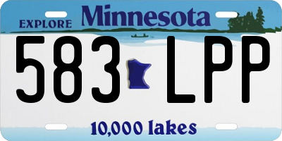 MN license plate 583LPP