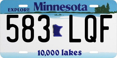 MN license plate 583LQF