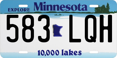 MN license plate 583LQH