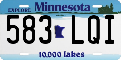 MN license plate 583LQI