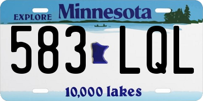 MN license plate 583LQL