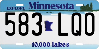 MN license plate 583LQO