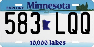 MN license plate 583LQQ