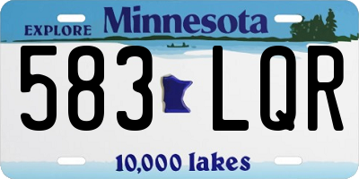 MN license plate 583LQR