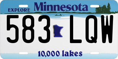 MN license plate 583LQW