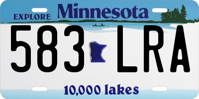 MN license plate 583LRA