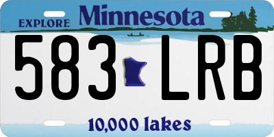 MN license plate 583LRB