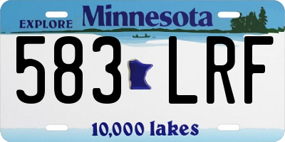 MN license plate 583LRF