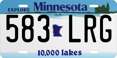 MN license plate 583LRG