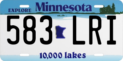 MN license plate 583LRI