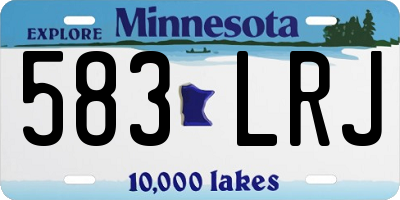 MN license plate 583LRJ