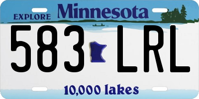 MN license plate 583LRL