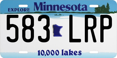 MN license plate 583LRP