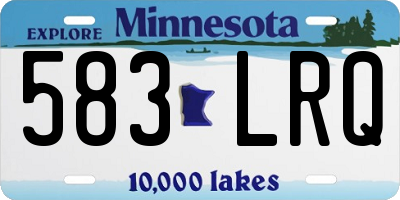 MN license plate 583LRQ