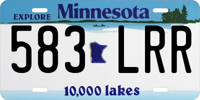 MN license plate 583LRR