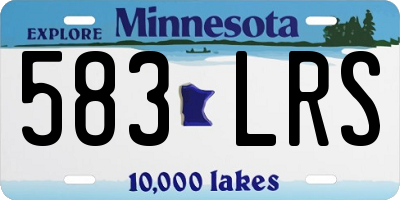 MN license plate 583LRS