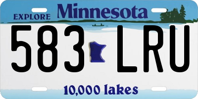 MN license plate 583LRU
