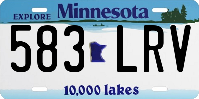 MN license plate 583LRV