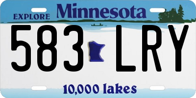 MN license plate 583LRY