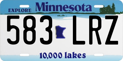 MN license plate 583LRZ