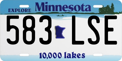 MN license plate 583LSE
