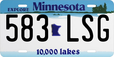 MN license plate 583LSG