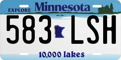 MN license plate 583LSH