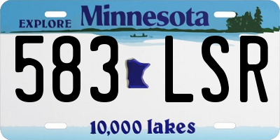MN license plate 583LSR