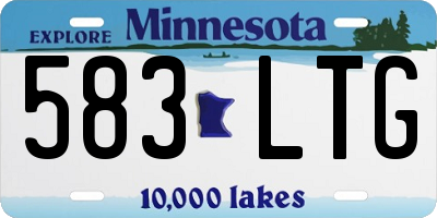 MN license plate 583LTG