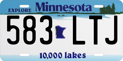 MN license plate 583LTJ