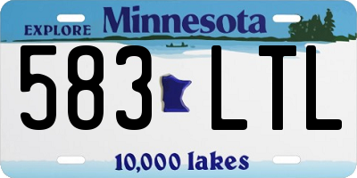 MN license plate 583LTL