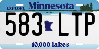 MN license plate 583LTP