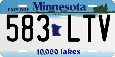 MN license plate 583LTV