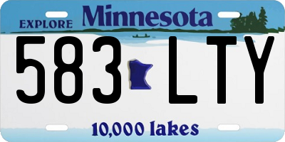 MN license plate 583LTY