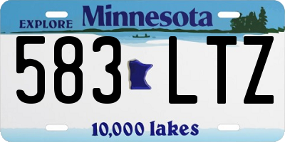 MN license plate 583LTZ