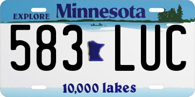 MN license plate 583LUC