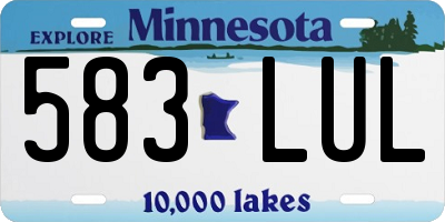 MN license plate 583LUL