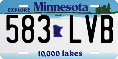 MN license plate 583LVB