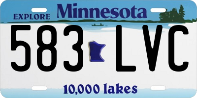 MN license plate 583LVC