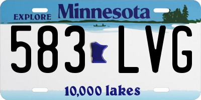 MN license plate 583LVG