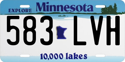 MN license plate 583LVH