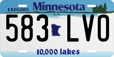 MN license plate 583LVO