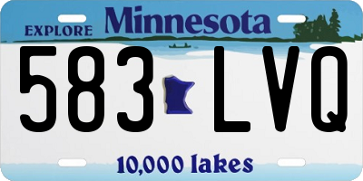 MN license plate 583LVQ