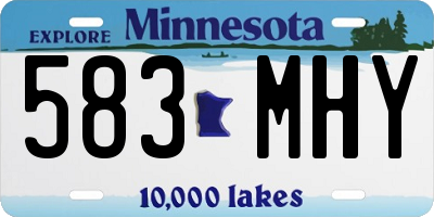 MN license plate 583MHY