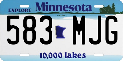 MN license plate 583MJG