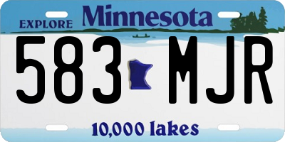 MN license plate 583MJR