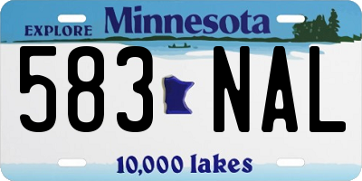 MN license plate 583NAL